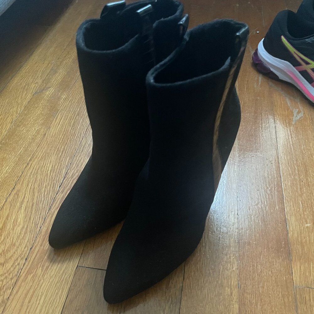 Charles by Charles David Black High Heel Suede Boots